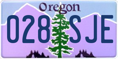 OR license plate 028SJE