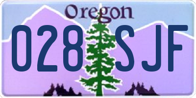 OR license plate 028SJF