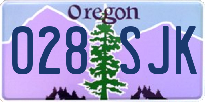 OR license plate 028SJK