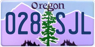 OR license plate 028SJL