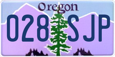 OR license plate 028SJP