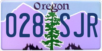 OR license plate 028SJR