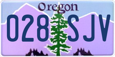 OR license plate 028SJV