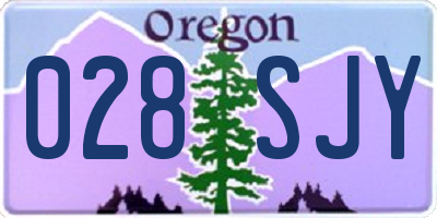 OR license plate 028SJY
