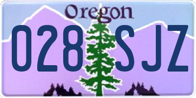 OR license plate 028SJZ