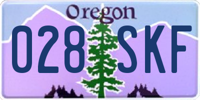 OR license plate 028SKF