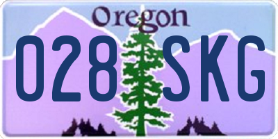 OR license plate 028SKG