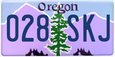 OR license plate 028SKJ