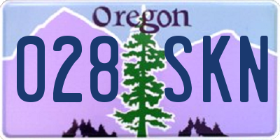 OR license plate 028SKN