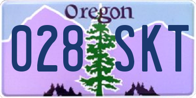 OR license plate 028SKT