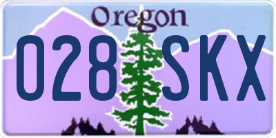 OR license plate 028SKX