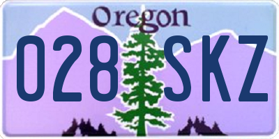 OR license plate 028SKZ