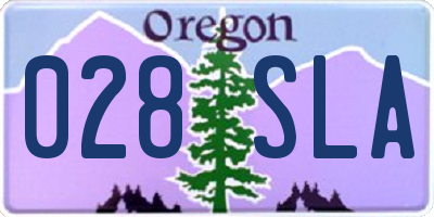 OR license plate 028SLA