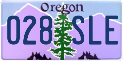 OR license plate 028SLE