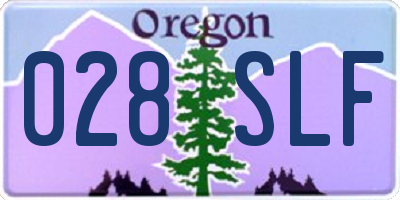 OR license plate 028SLF