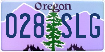 OR license plate 028SLG