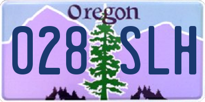 OR license plate 028SLH