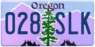 OR license plate 028SLK