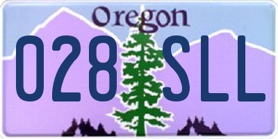 OR license plate 028SLL