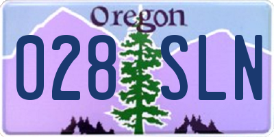 OR license plate 028SLN