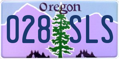 OR license plate 028SLS