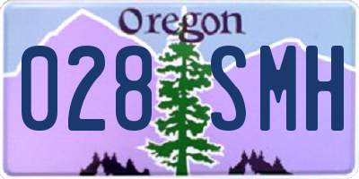OR license plate 028SMH