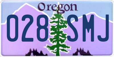 OR license plate 028SMJ