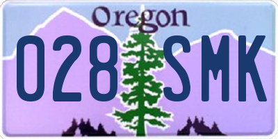 OR license plate 028SMK