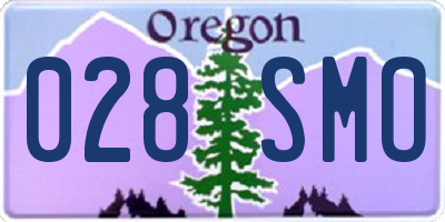 OR license plate 028SMO
