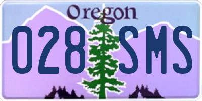 OR license plate 028SMS