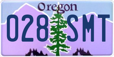 OR license plate 028SMT