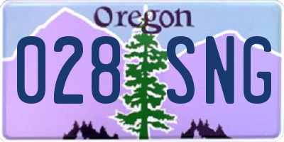 OR license plate 028SNG