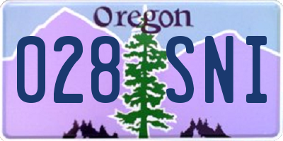 OR license plate 028SNI