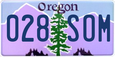 OR license plate 028SOM