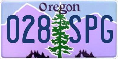 OR license plate 028SPG