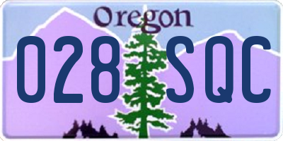 OR license plate 028SQC