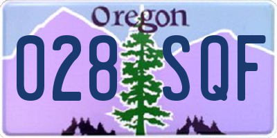 OR license plate 028SQF