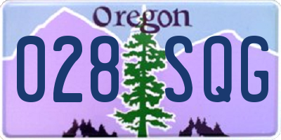 OR license plate 028SQG