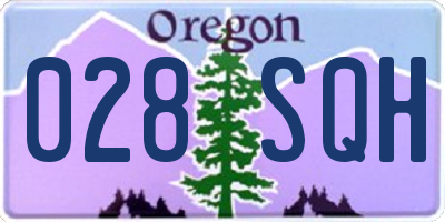 OR license plate 028SQH