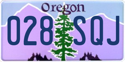 OR license plate 028SQJ
