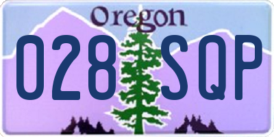 OR license plate 028SQP