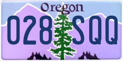 OR license plate 028SQQ