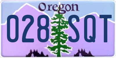 OR license plate 028SQT