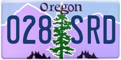 OR license plate 028SRD