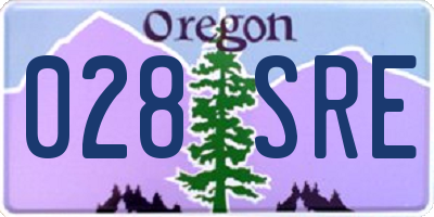 OR license plate 028SRE