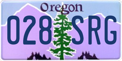 OR license plate 028SRG