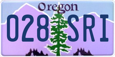 OR license plate 028SRI