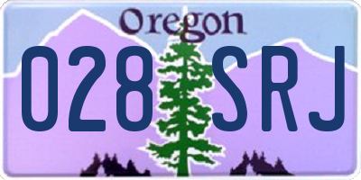 OR license plate 028SRJ