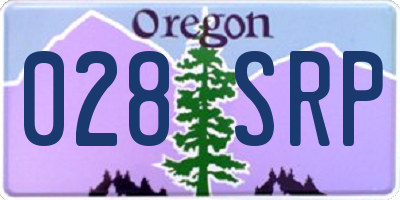 OR license plate 028SRP