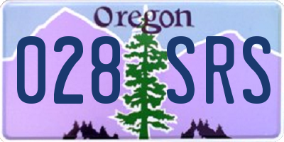 OR license plate 028SRS